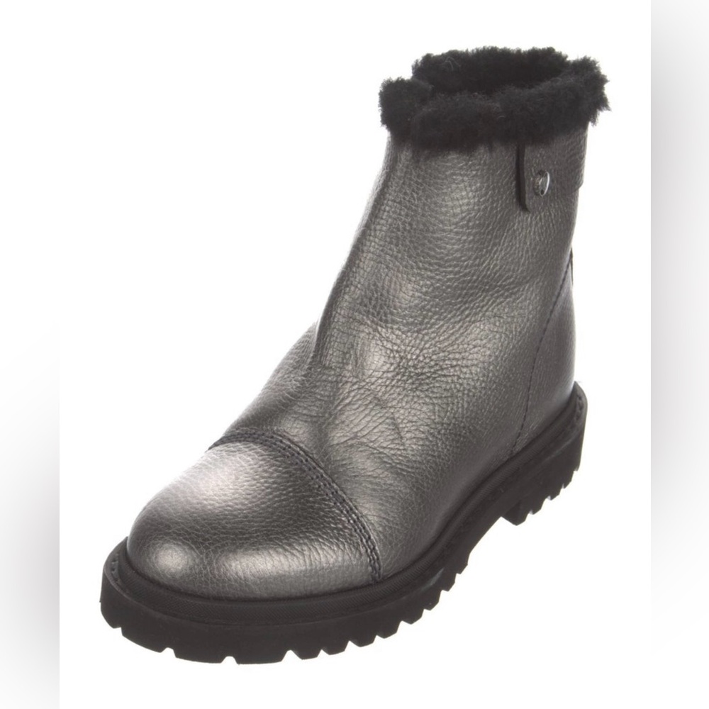 Jimmy Choo shearling ankle boots. Grey and black. Size 40 (10/9.5).